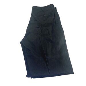 Vintage Polo Ralph Lauren Mens Black Hammond Pants 38x30 Pleated Chino Cotton